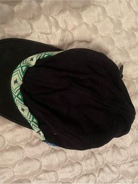 Kavu Black Hat with Green Patterned Band